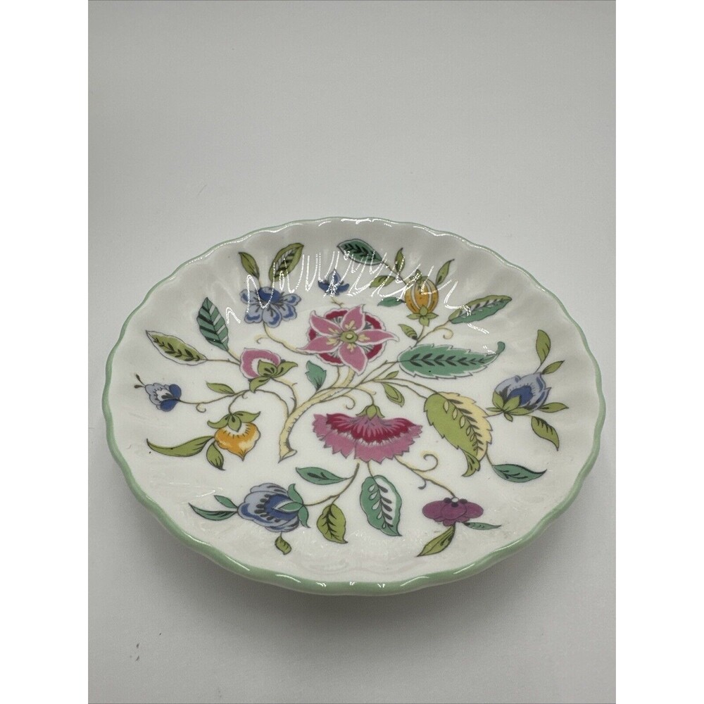 Minton Bone China Floral Trinket Dish Haddon Hall Made In England 4.5”